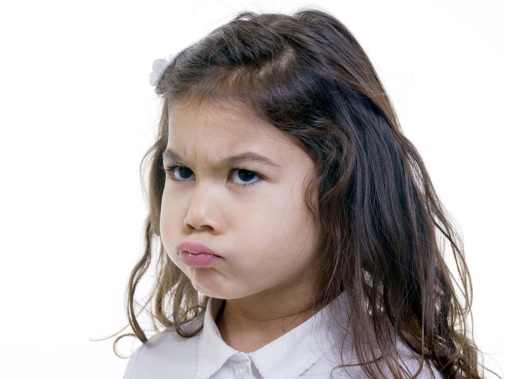 little girl having a temper tantrum