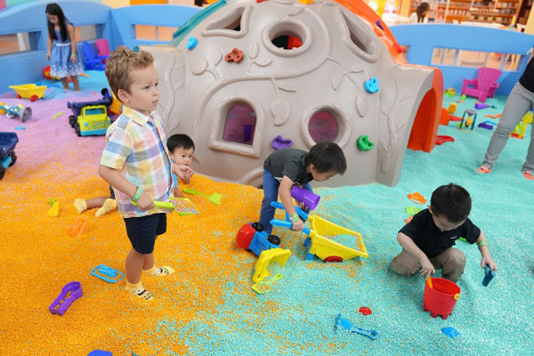 kids enjoying the play area at Keiki Kingdom