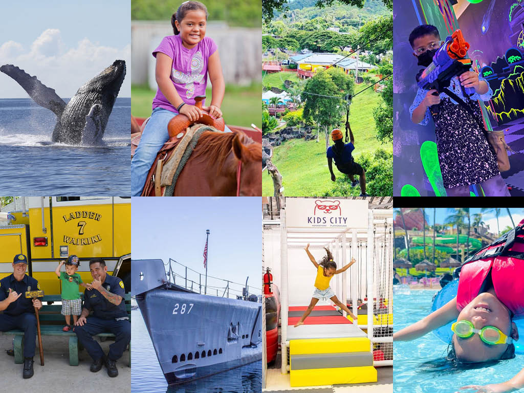 collage of 8 oahu activities