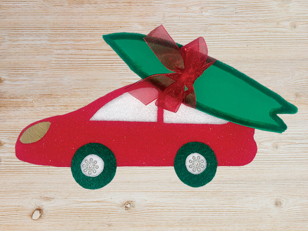 finished surf wagon ornament craft project