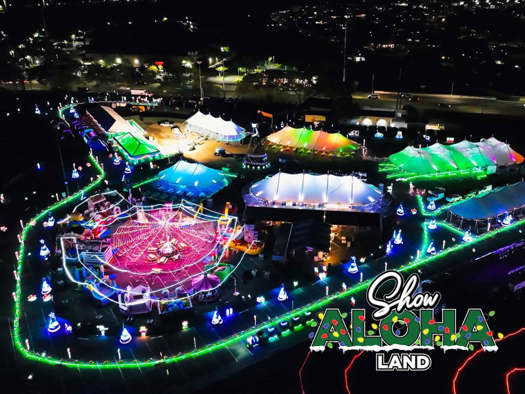 aerial photo of Show Aloha Land at Aloha Stadium
