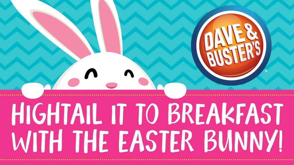 illustration of an easter bunny for Dave & Busters