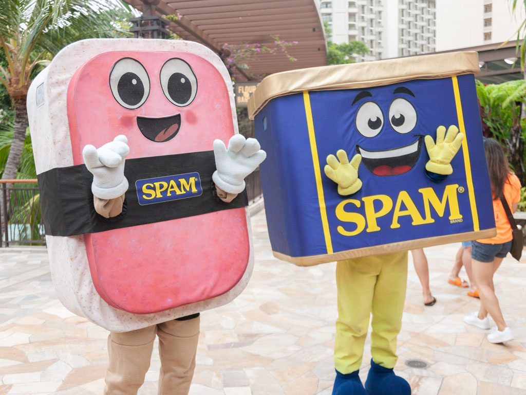 spam mascots at Spam Jam Hawaii