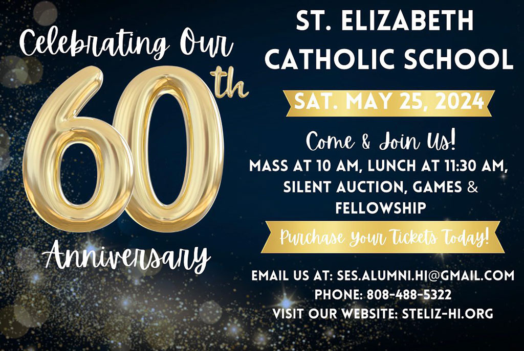 artwork for St. Elizabeth School's 60th anniversary