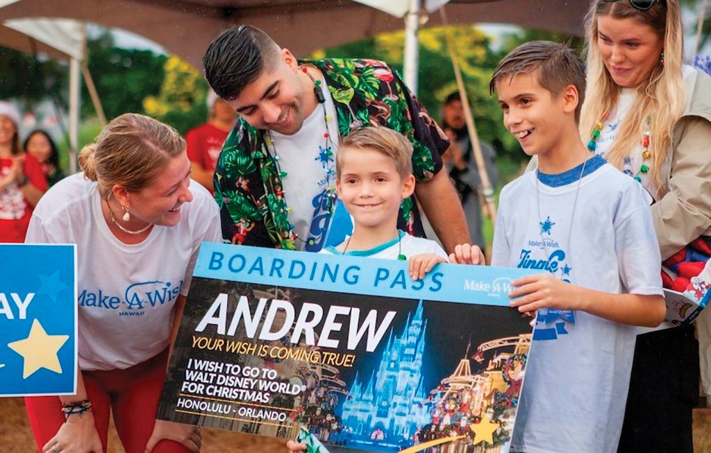 Make-A-Wish Hawaii staff participating in the Jingle Rock Run