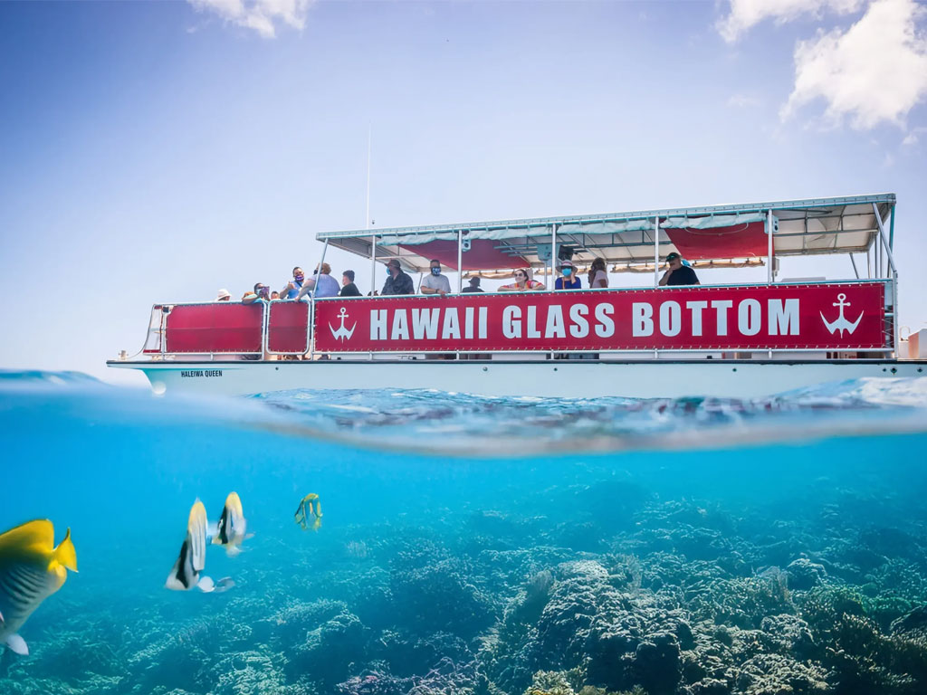boat from Hawaii Glass Bottom Boats on the water