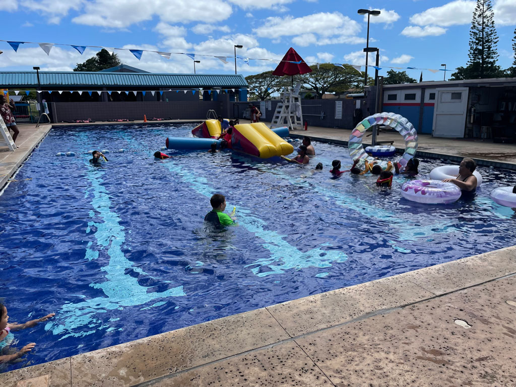 pool party at Mililani YMCA