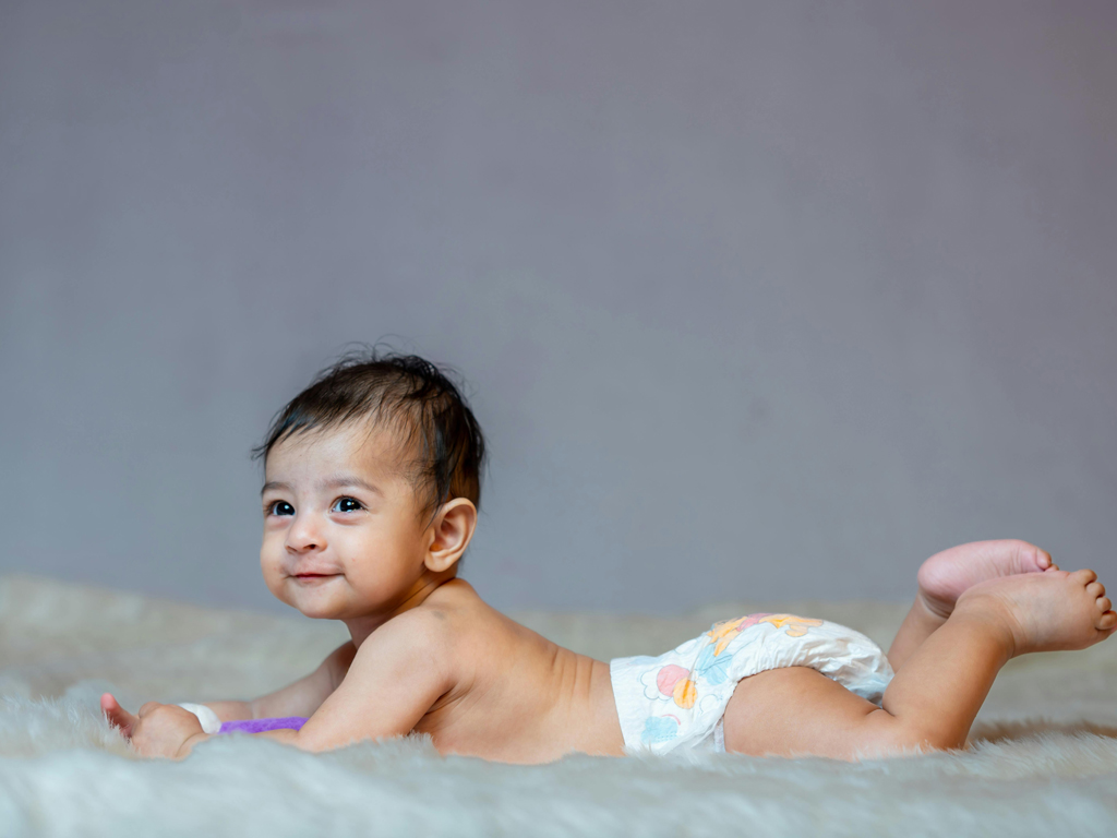 baby on their tummy