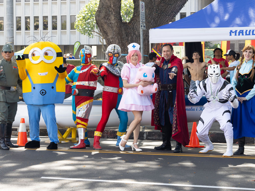 costumed entertainers at Hawaii Children & Youth Day