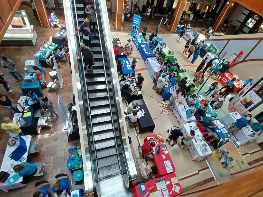 top down view of Senior Lifestyle Fair at Pearlridge Center