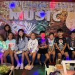 group of kids at a karaoke party at Air Park Karaoke