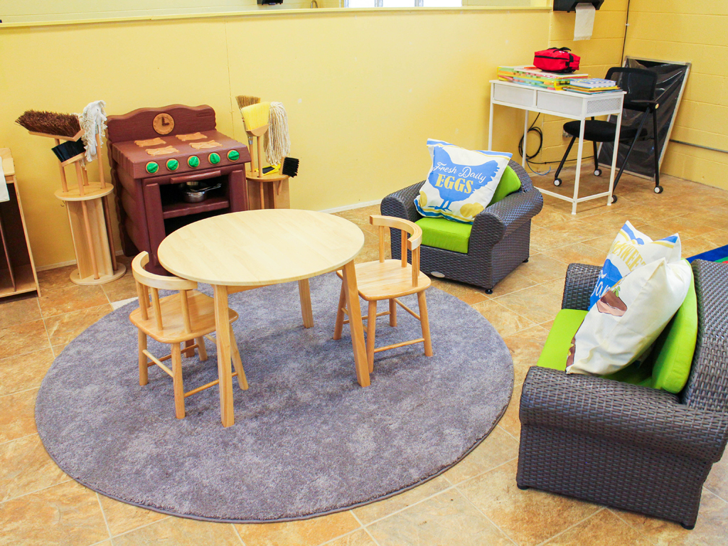 classroom at the new preschool site in Kailua