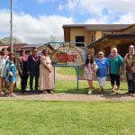 apprentice carpenters with Rainbow Schools staff