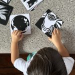 child learning through High Contrast Cards